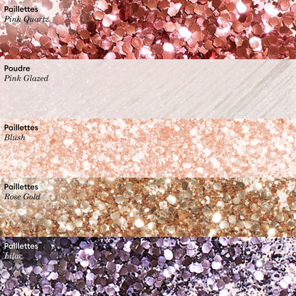 Paillettes biodégradables Rose Gold
