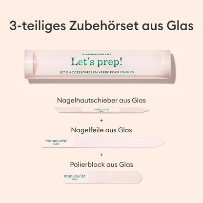 Trio Accessoires en verre pour ongles