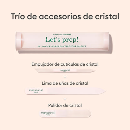 Trio Accessoires en verre pour ongles