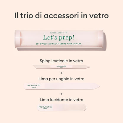 Trio Accessoires en verre pour ongles