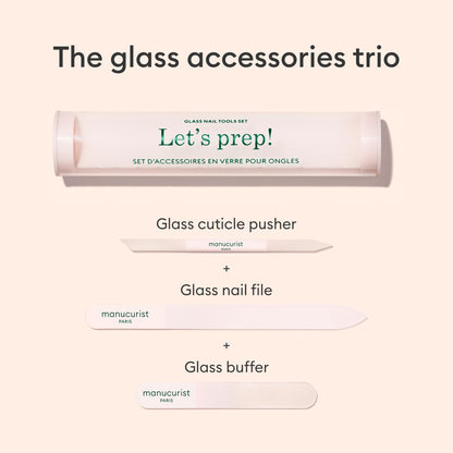 Trio Accessoires en verre pour ongles