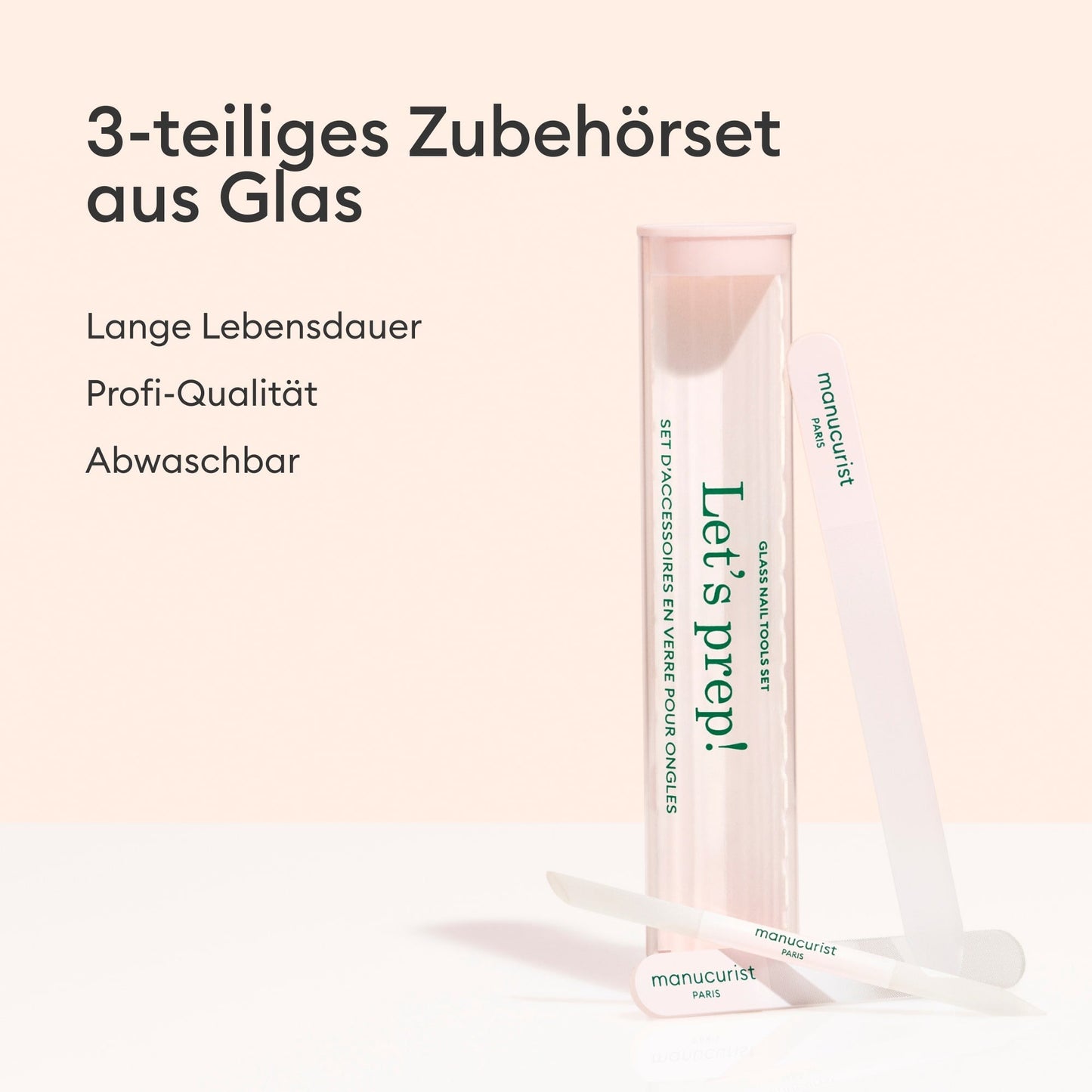 Trio Accessoires en verre pour ongles