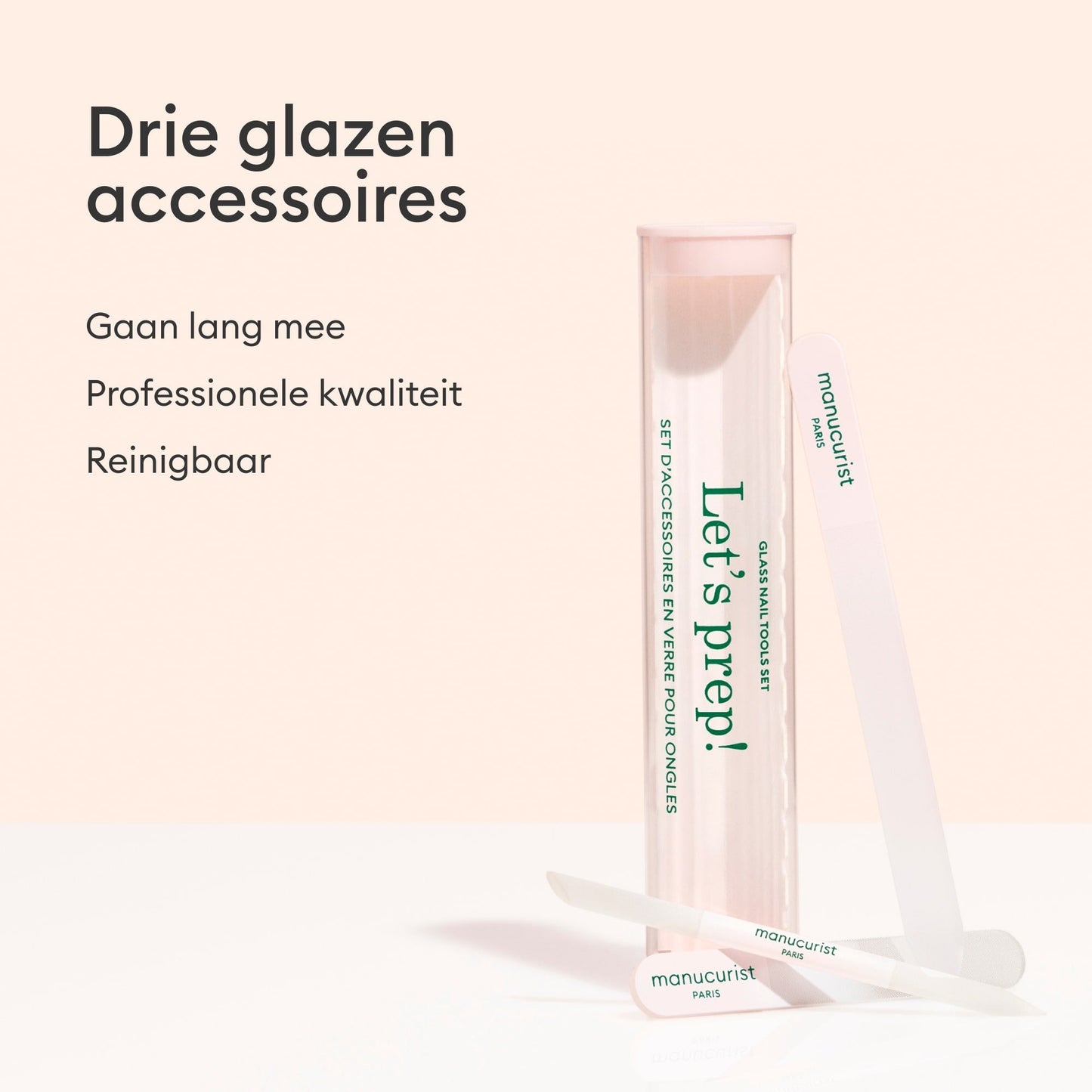 Trio Accessoires en verre pour ongles
