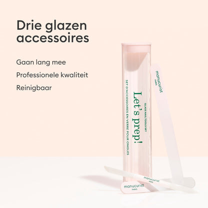 Trio Accessoires en verre pour ongles